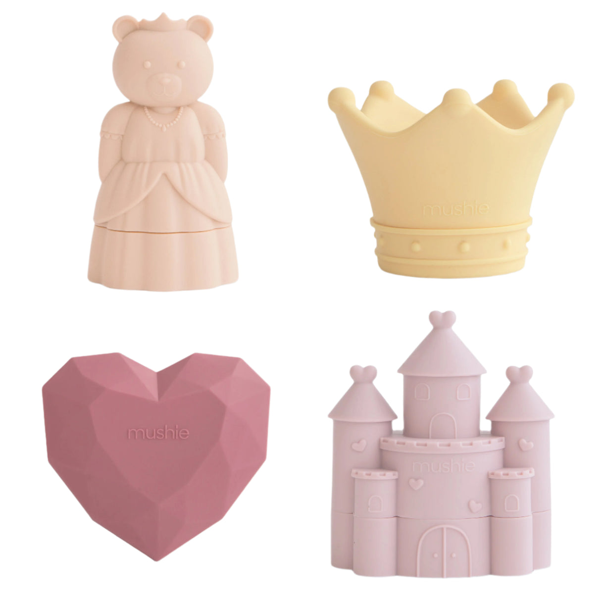 Princess Mold Free Bath Play Set - 4 Pack - HoneyBug