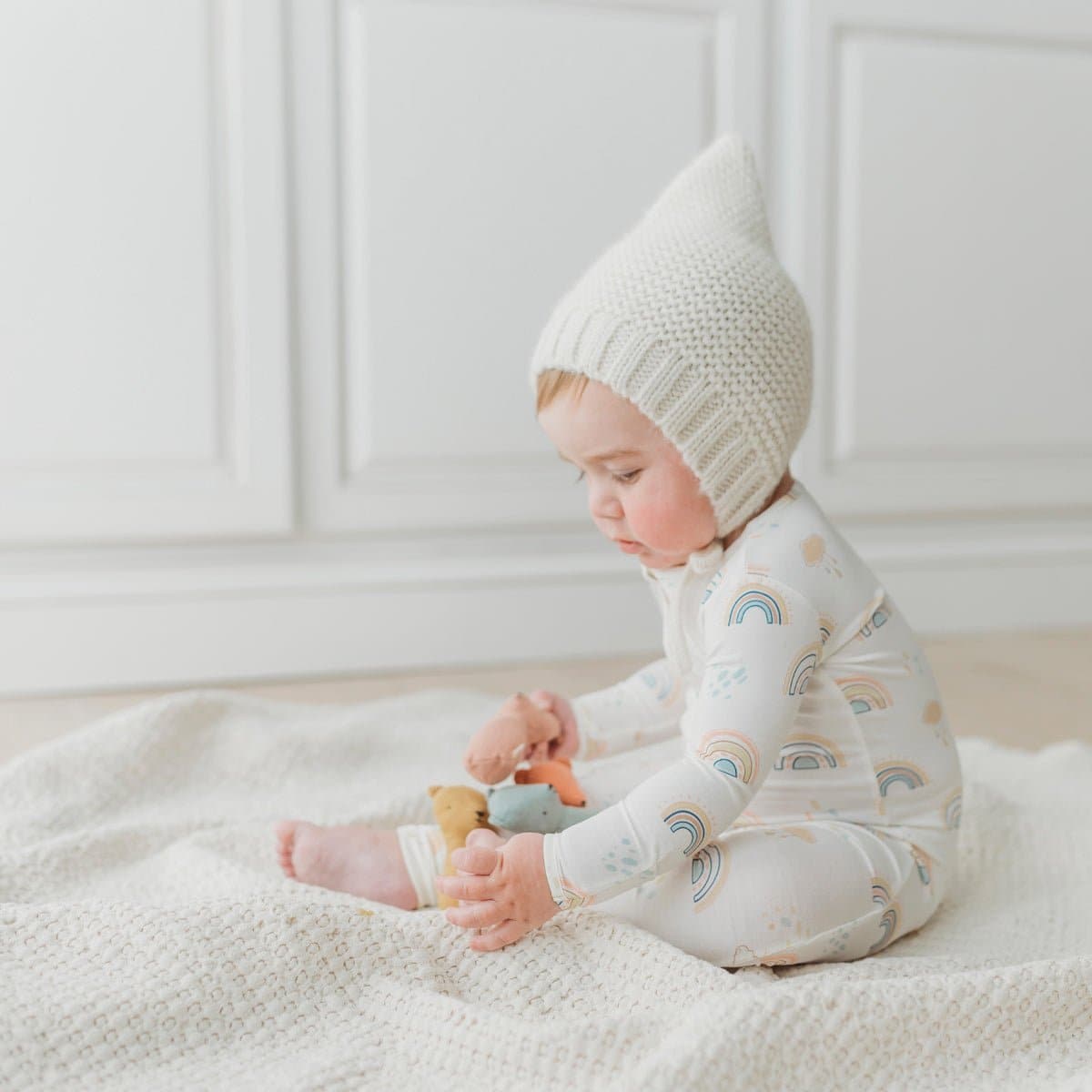 Rainbows Bamboo Convertible Footie - HoneyBug