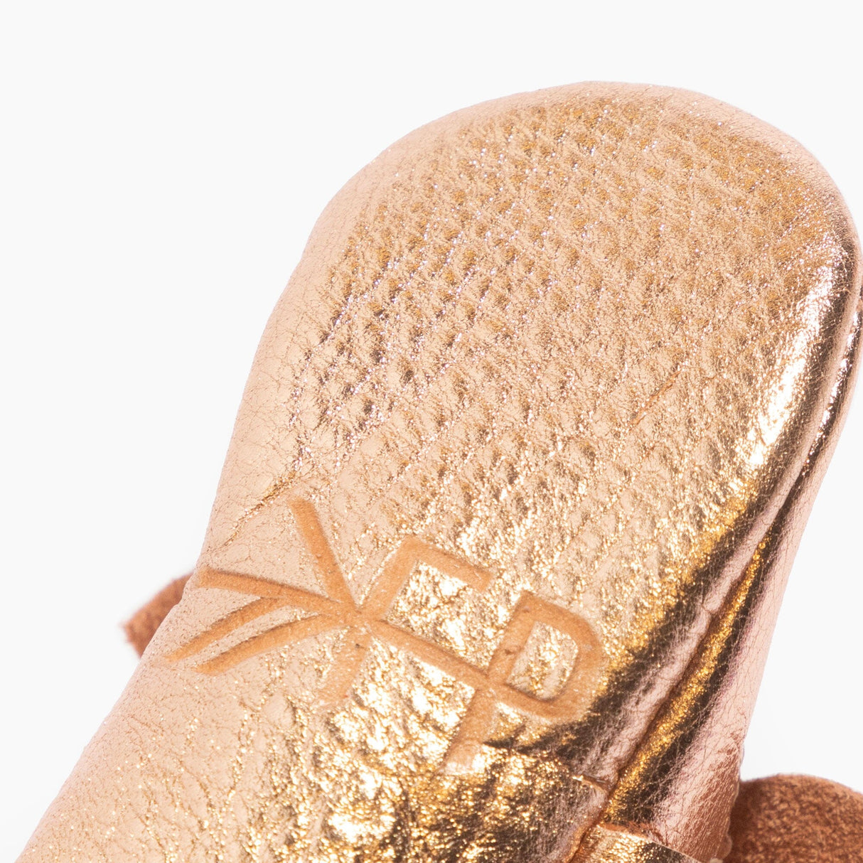 Rose Gold Knotted Bow Baby Shoe - HoneyBug