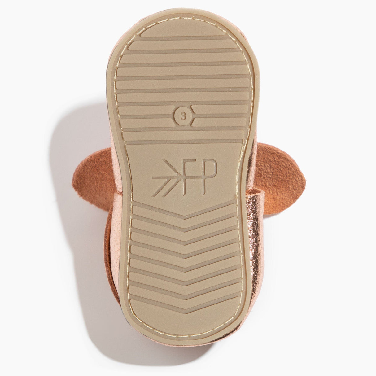 Rose Gold Knotted Bow Baby Shoe - HoneyBug