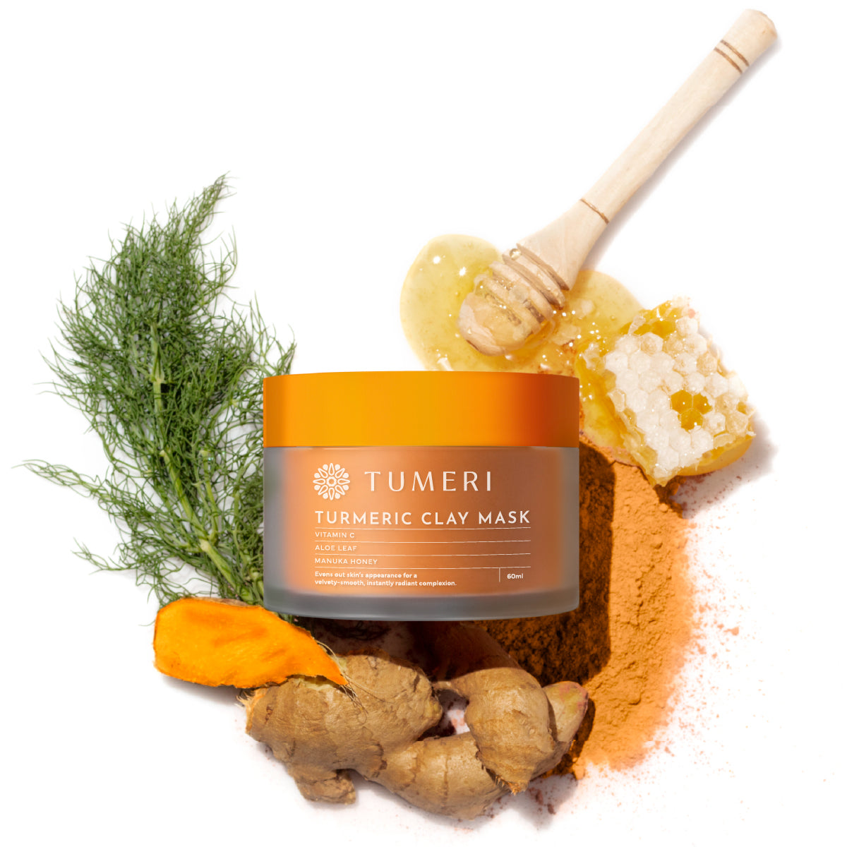 Turmeric + Vitamin C Clay Mask - HoneyBug