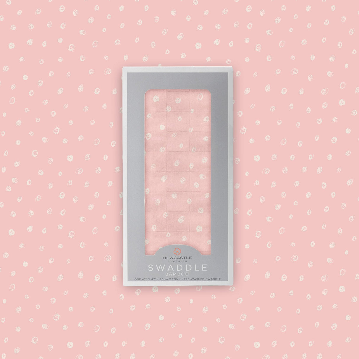 Pink Pearl Polka Dot Bamboo Swaddle - HoneyBug