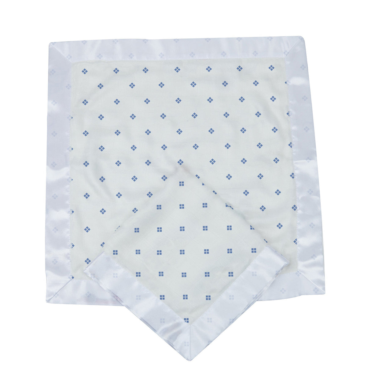 Periwinkle Diamond Polka Dot Bamboo Newcastle Blankie - HoneyBug