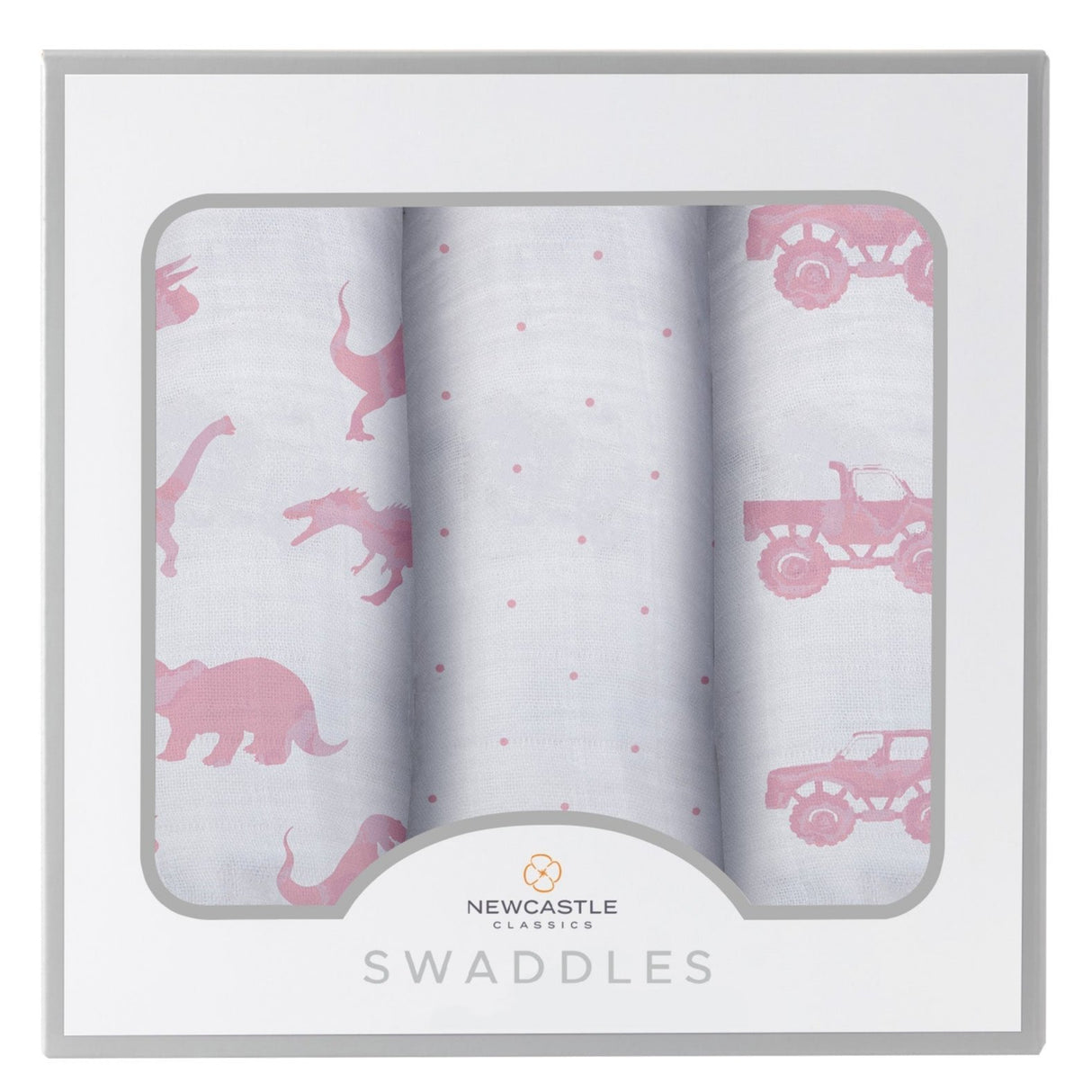 Pretty In Pink Bamboo Muslin Swaddle 3PK - HoneyBug