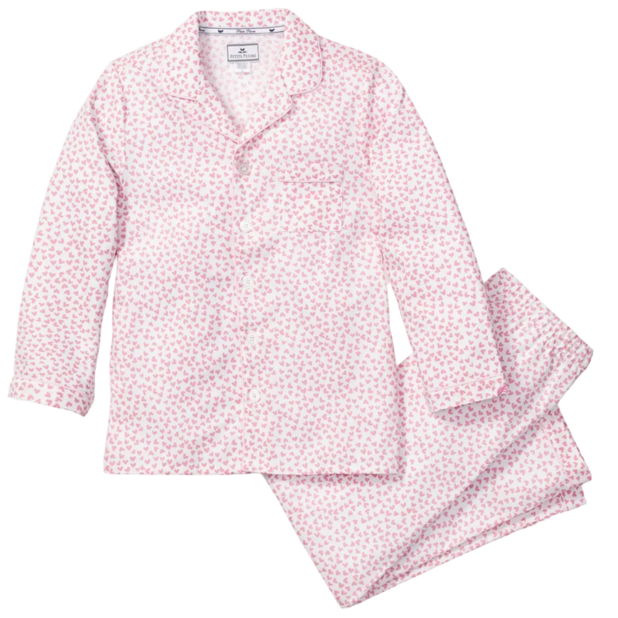 Kid's Twill Pajama Set in Sweethearts