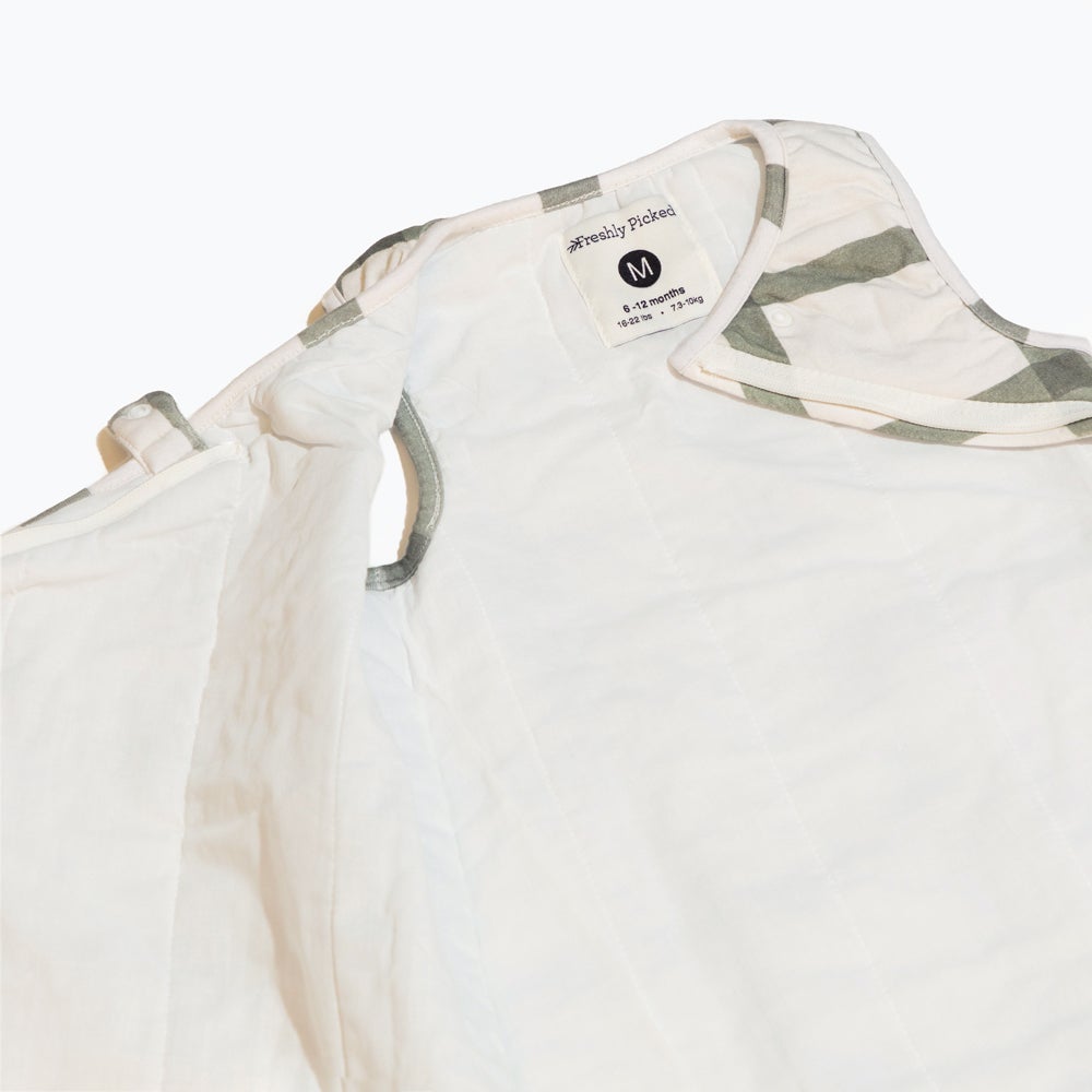 Sage Windowpane Blanket Sleeper - HoneyBug