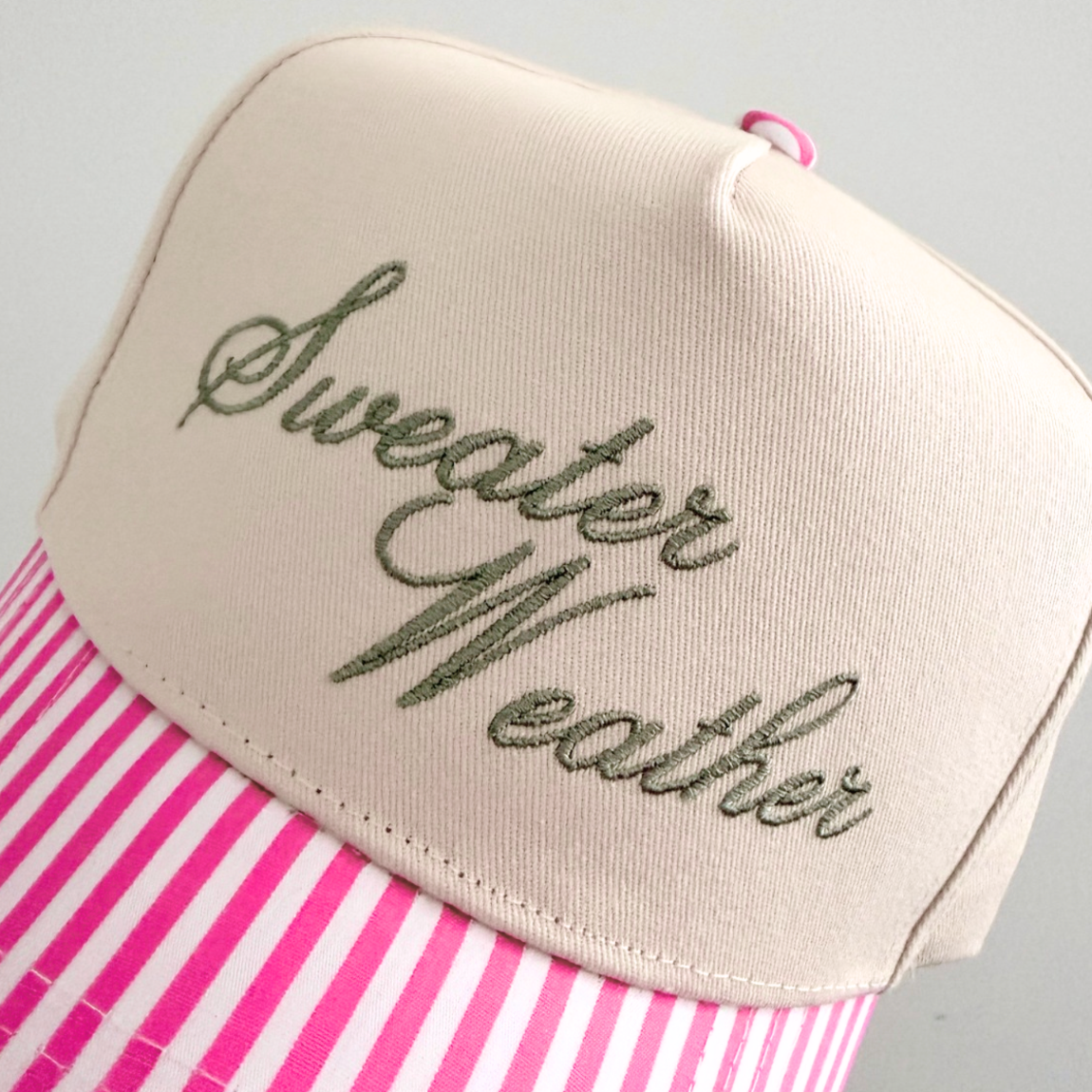 SWEATER WEATHER ♡ holiday junkie x embroidered hat