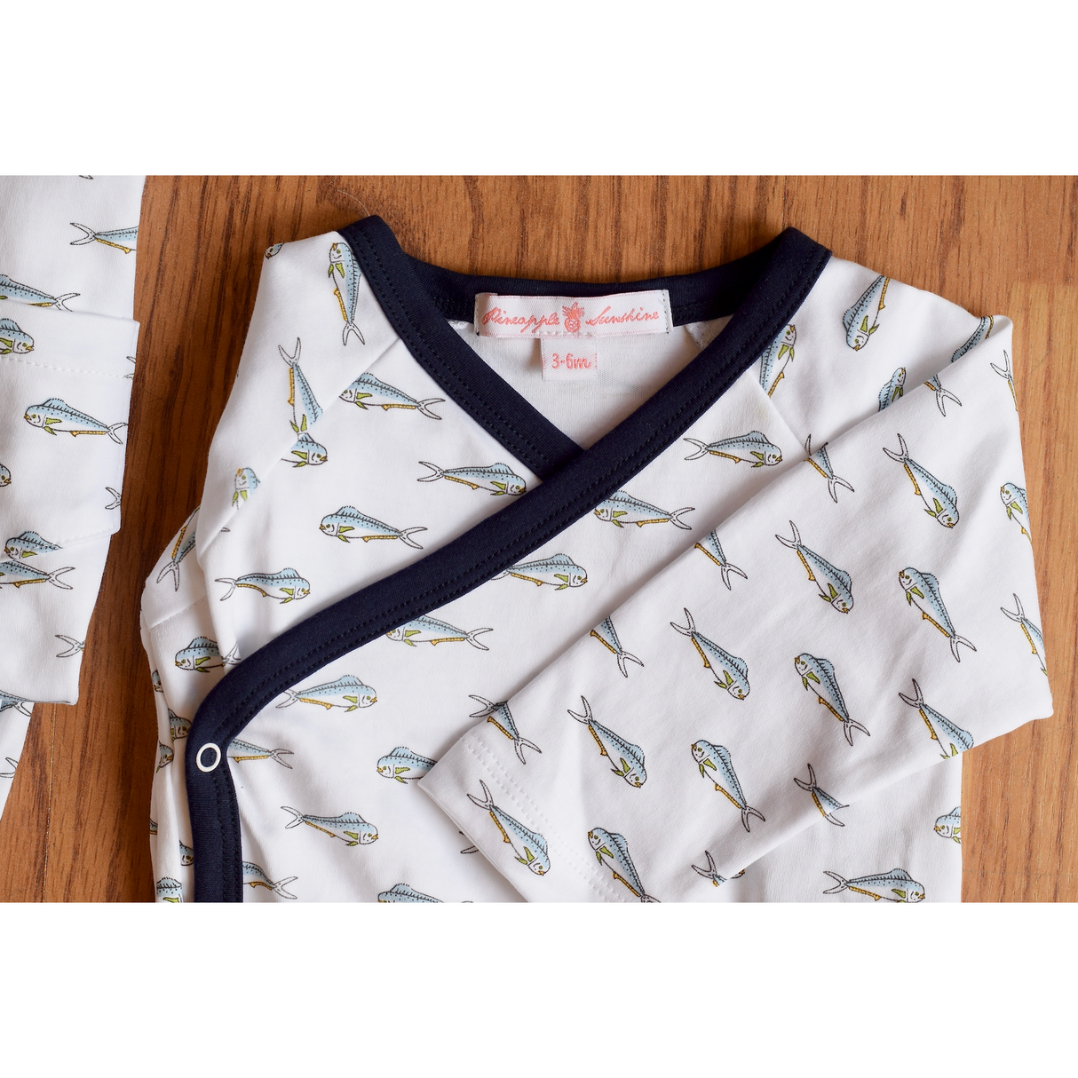 Mahi Mahi Kimono Sleeve Onesie - HoneyBug