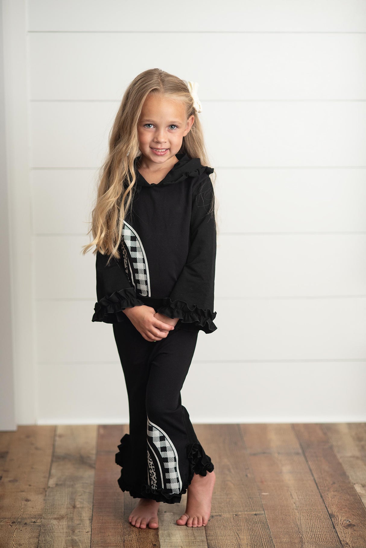 Black Rainbow Hooded Set - HoneyBug