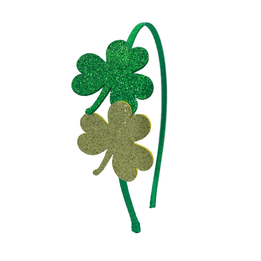 Glitter Shamrock Headband - HoneyBug