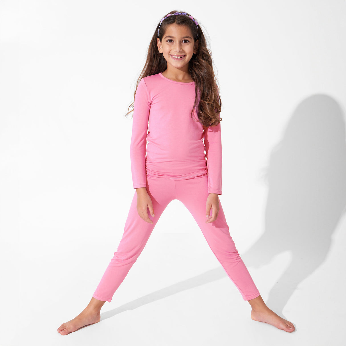 Bubblegum Pink Bamboo Kids Pajamas - HoneyBug