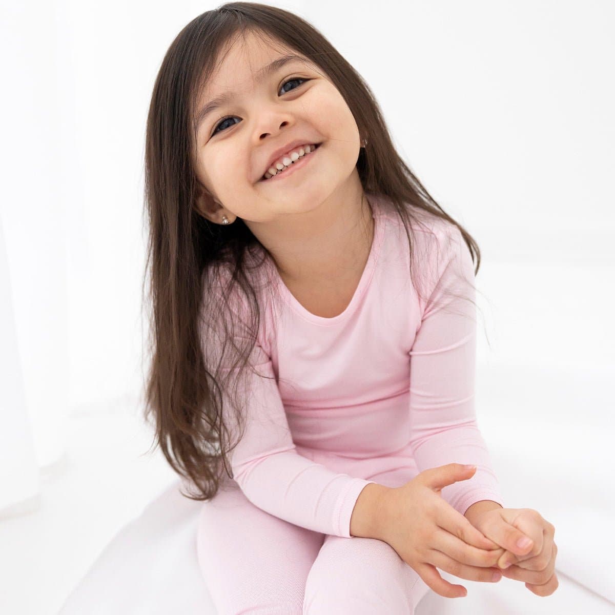 Blush Pink Bamboo Kids Pajamas - HoneyBug