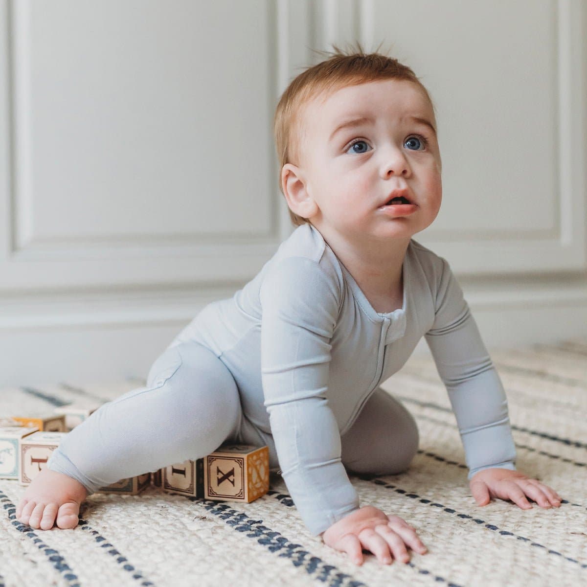 Cloud Grey Bamboo Convertible Footie - HoneyBug