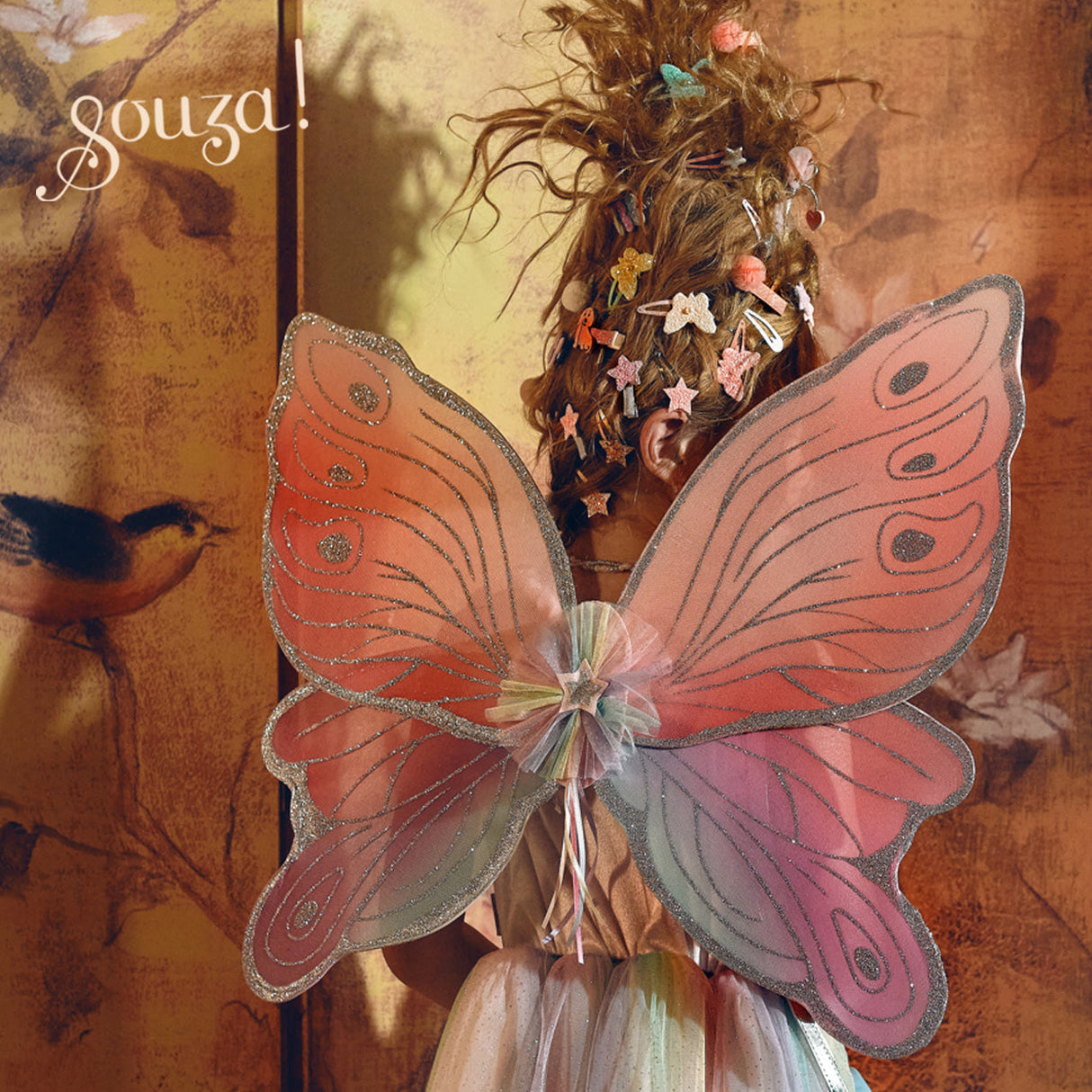 Louanne Fairy Costume – Dress and Wings Set (multicolor) - Role-Play for Children (3 sizes)