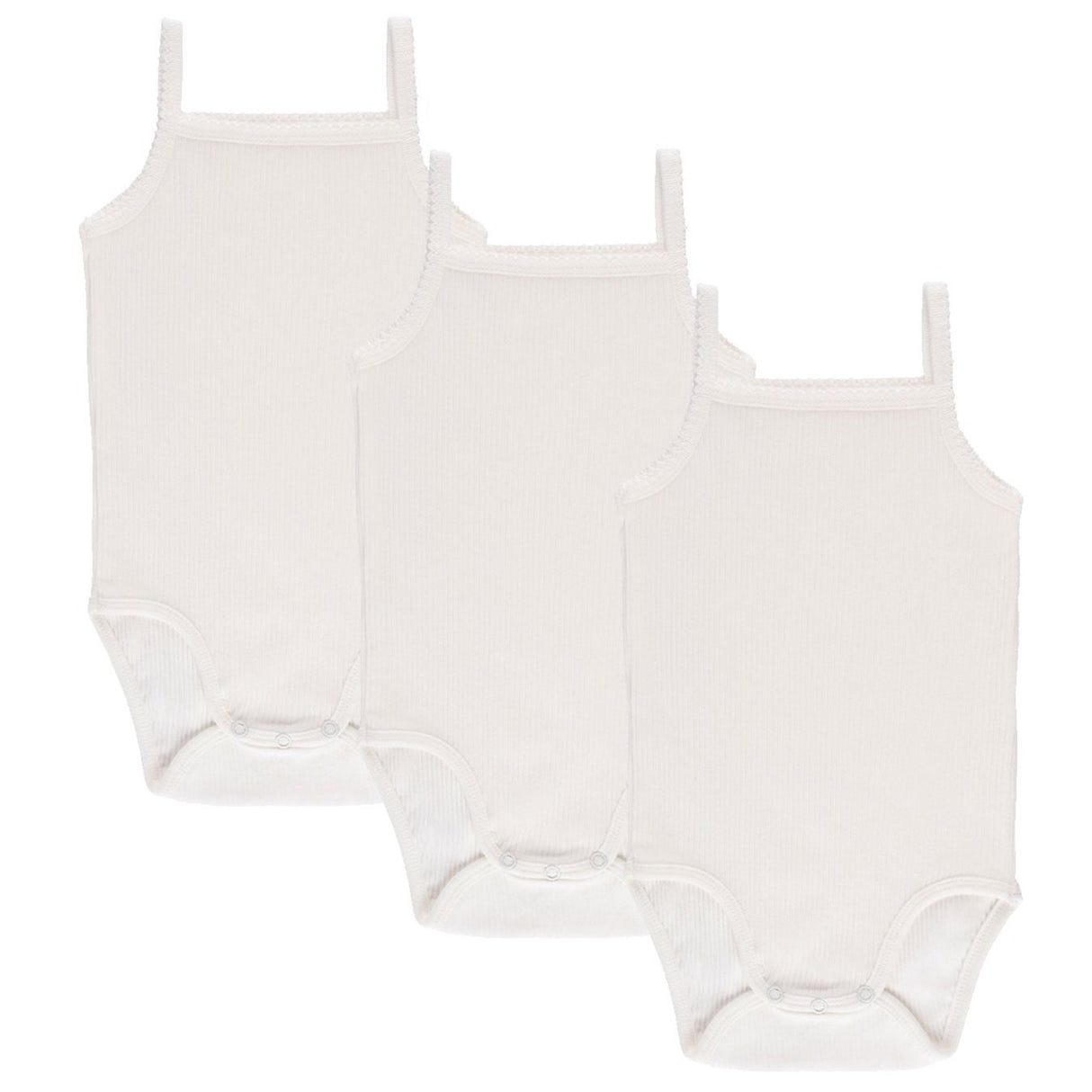 3 Pack Ribbed Spaghetti Strap Undershirts - HoneyBug