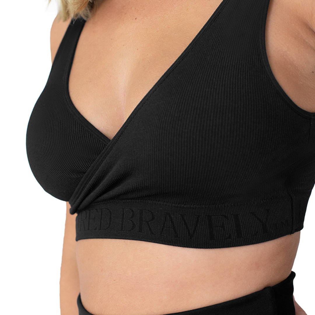 Sublime® Adjustable Crossover Nursing & Lounge Bra | Black - HoneyBug