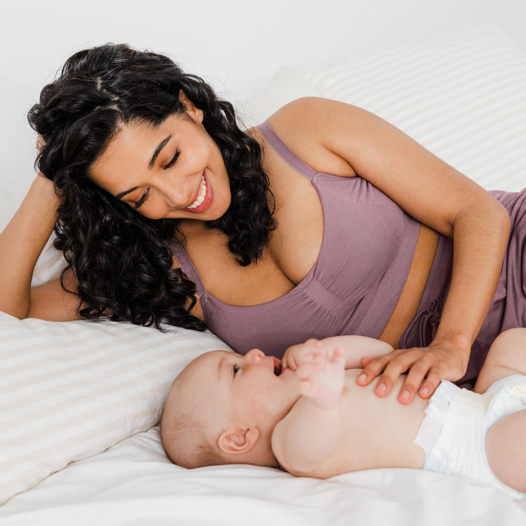 Sublime® Bamboo Hands-Free Pumping Lounge & Sleep Bra | Twilight - HoneyBug