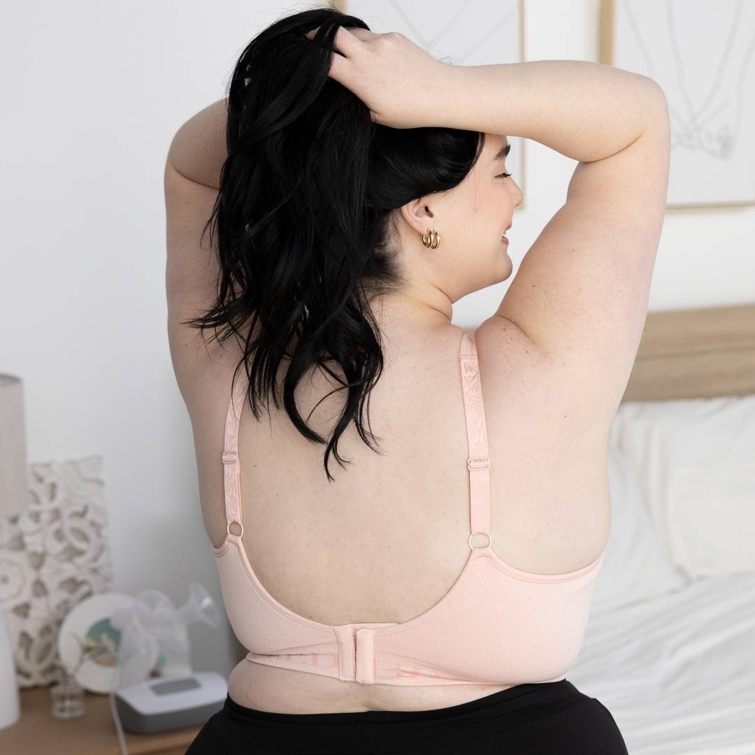 Sublime® Hands-Free Pumping & Nursing Bra | Pink Heather - HoneyBug