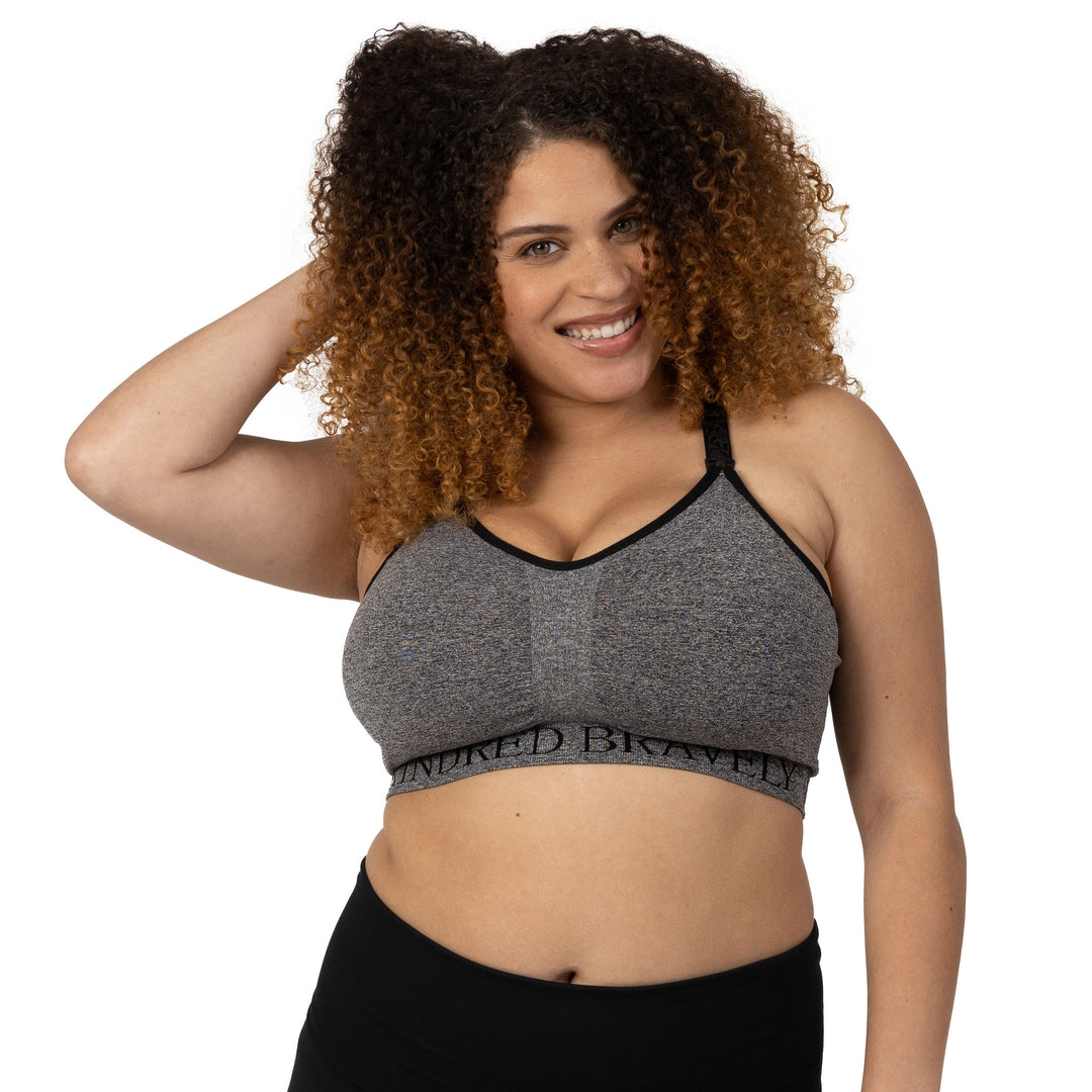 Sublime® Nursing Sports Bra | Heather Grey - HoneyBug