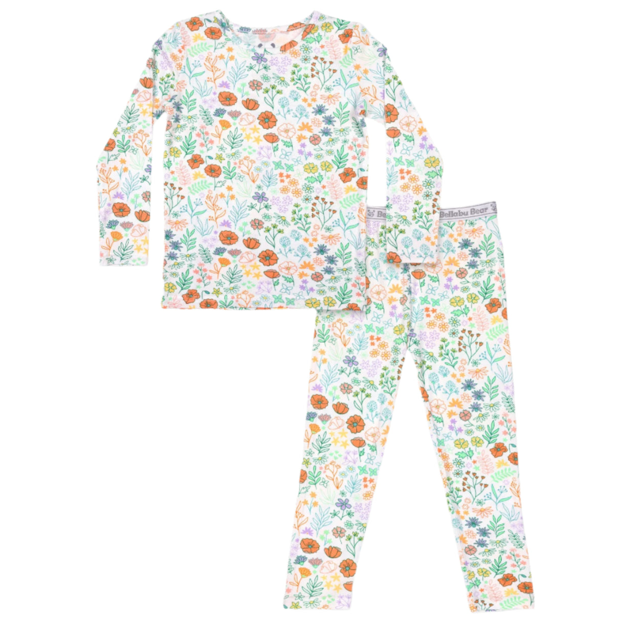 Summer Floral Bamboo Kids Pajamas - HoneyBug