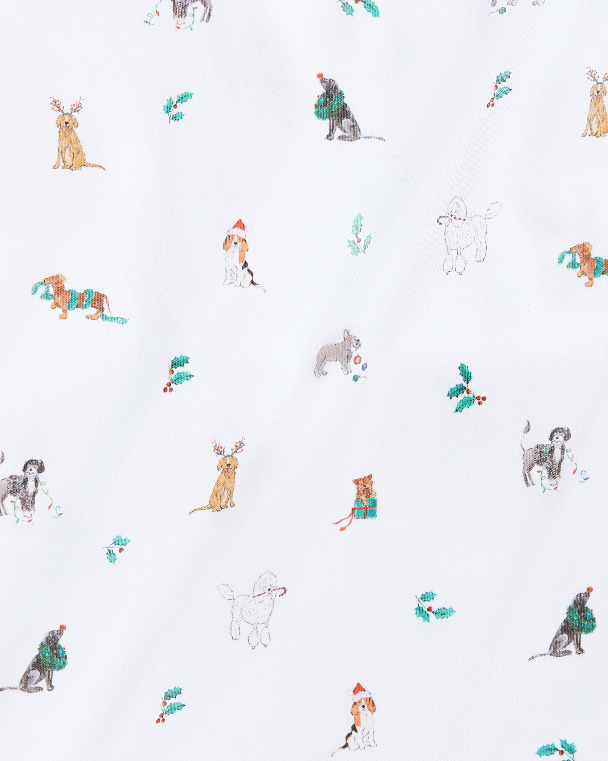 Kid's Pima Snug Fit Pajama Set in Jingle Paws - HoneyBug