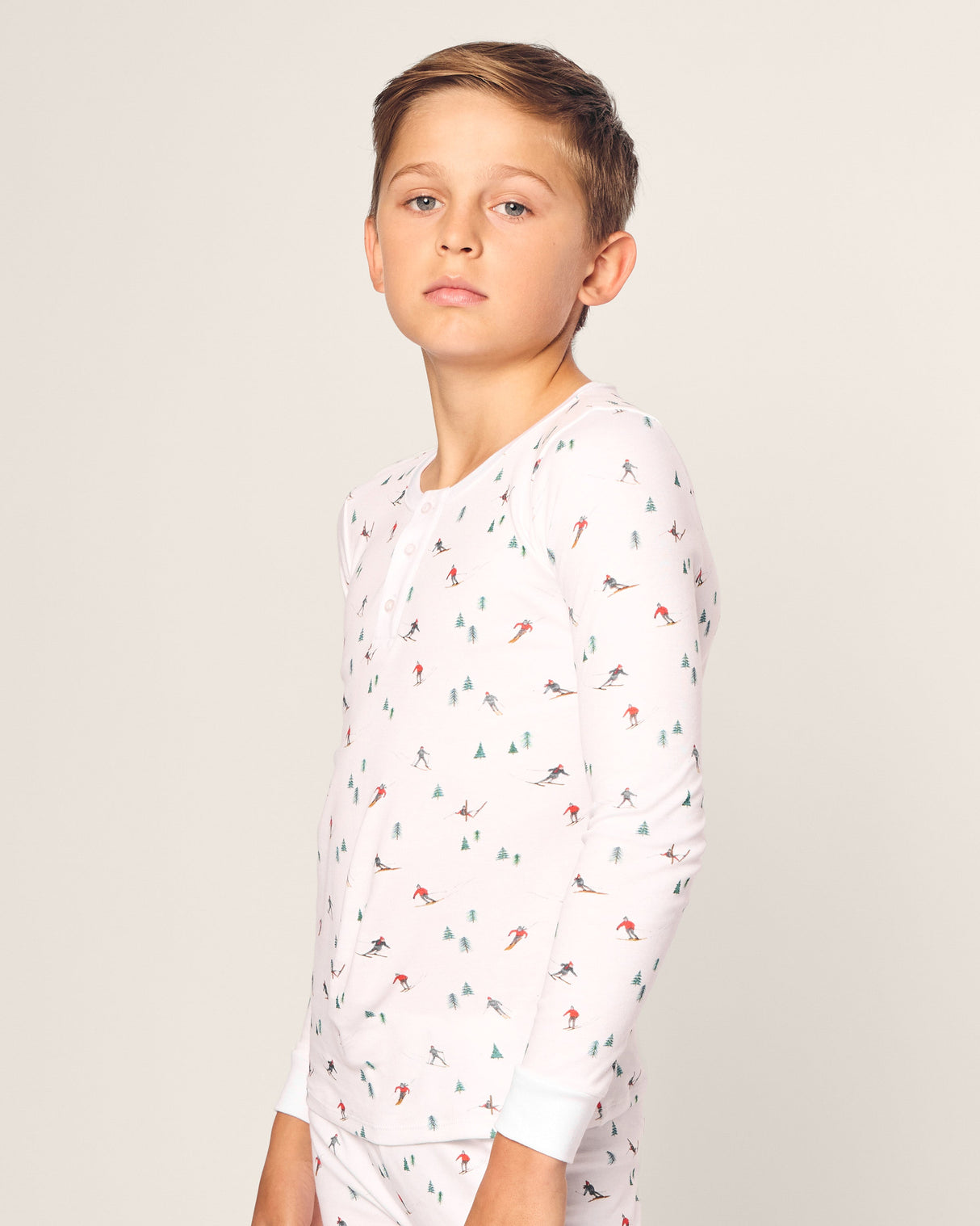 Kid's Pima Snug Fit Pajama Set in Après Ski - HoneyBug