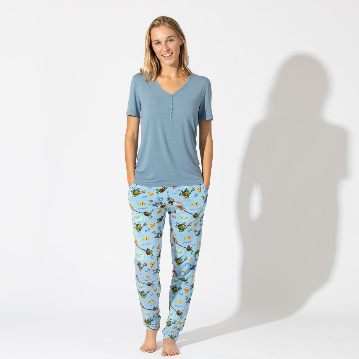 Teenage Mutant Ninja Turtles: Mutant Mayhem Movie Bamboo Women's Pajama Set - HoneyBug
