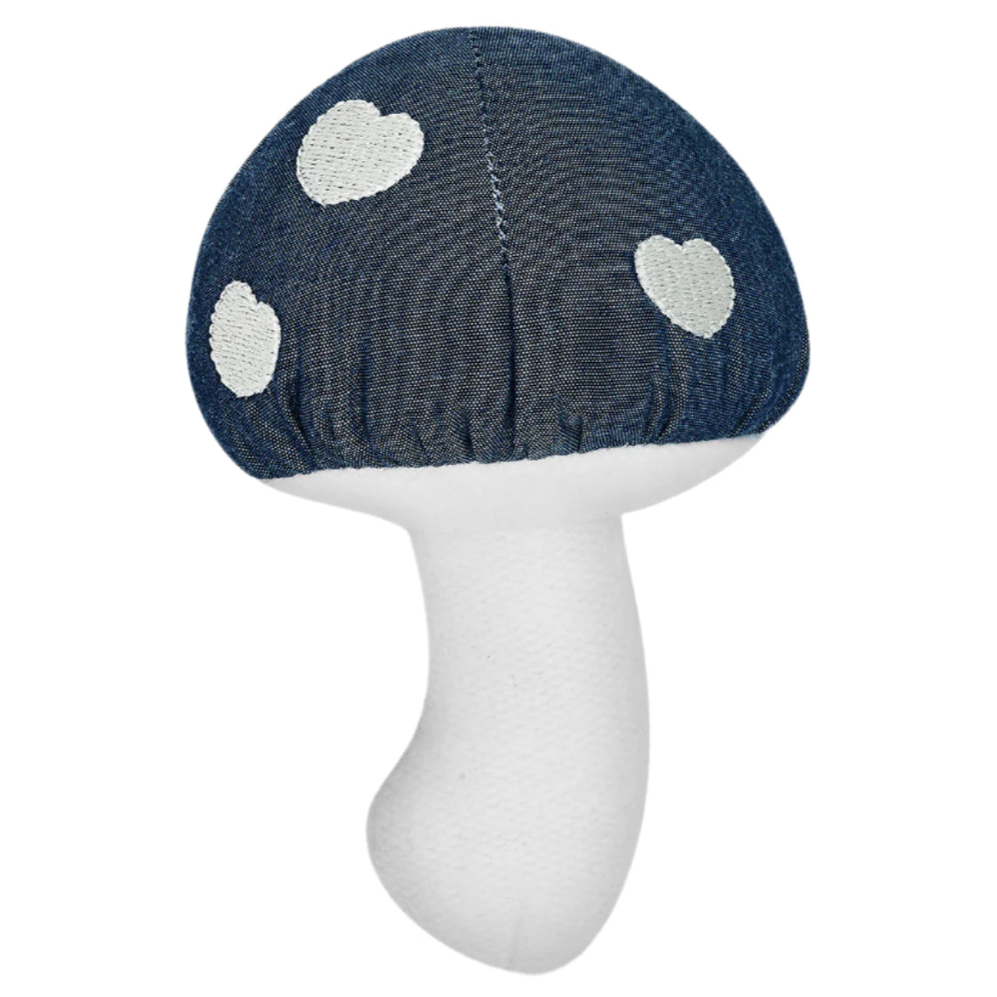 Mushroom Rattle - Chambray - HoneyBug
