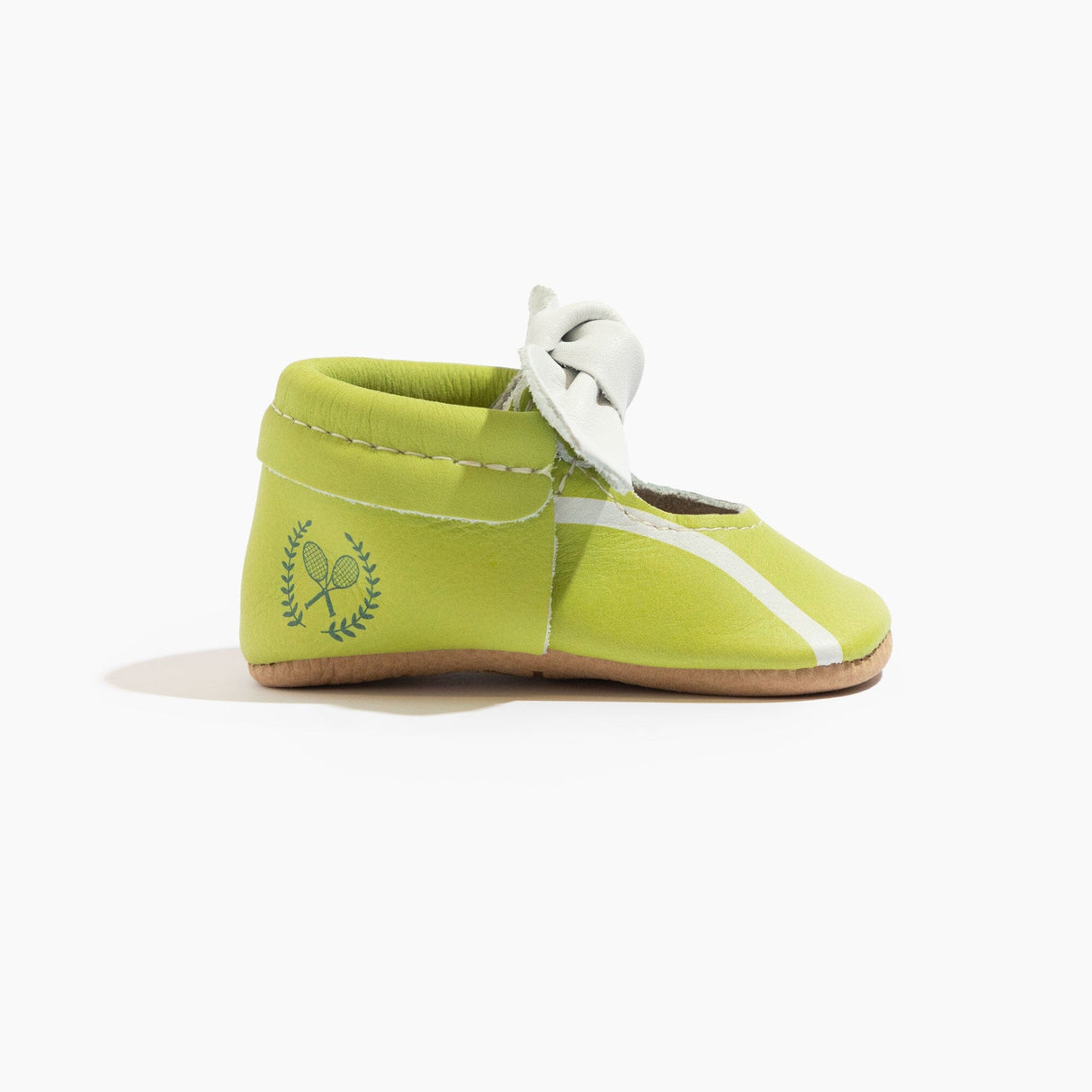 Tennis Match Knotted Bow Baby Shoe - HoneyBug