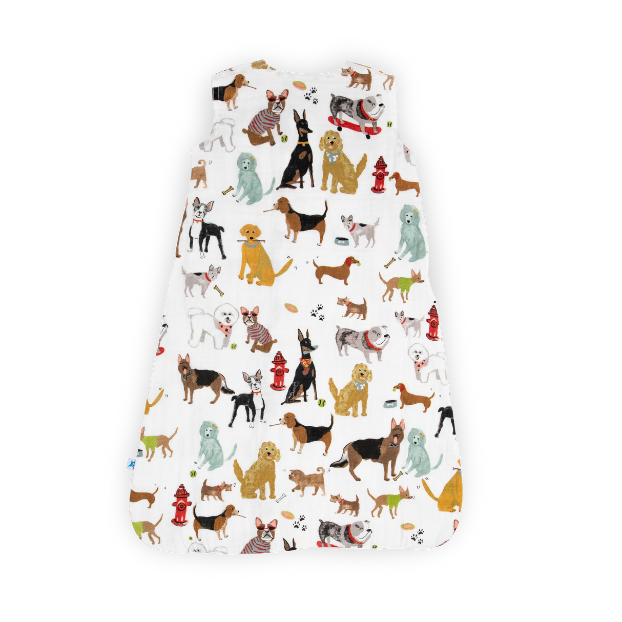 Cotton Muslin Sleep Bag - Woof - HoneyBug