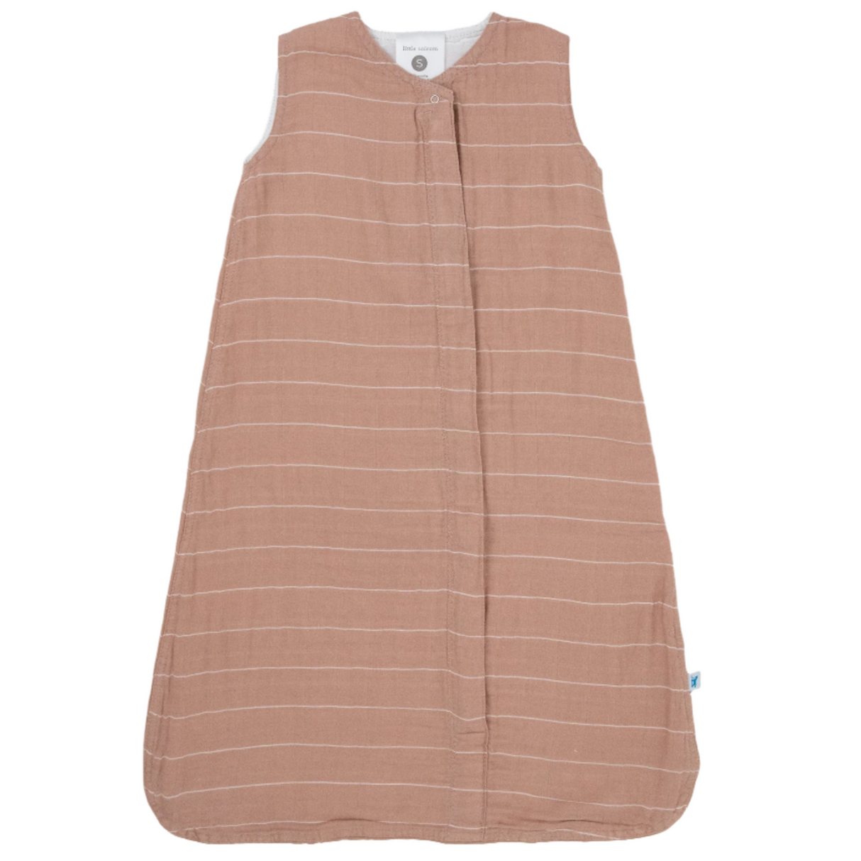 Cotton Muslin Sleep Bag - Mauve Stripe - HoneyBug