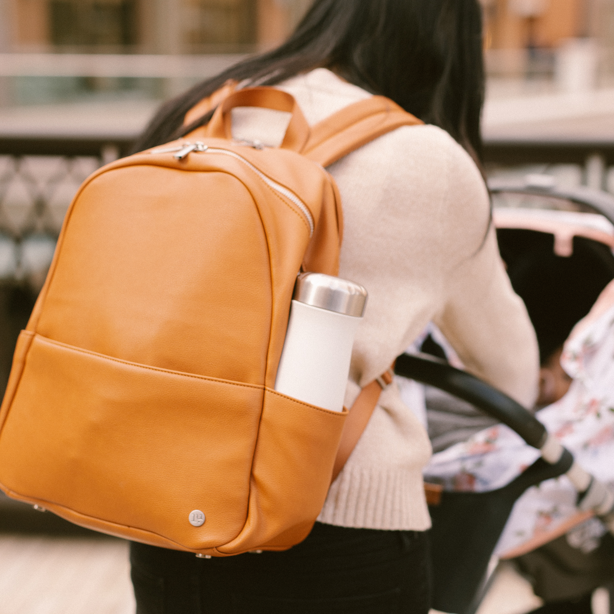 Skyline Backpack Cognac - Gold Hardware - HoneyBug