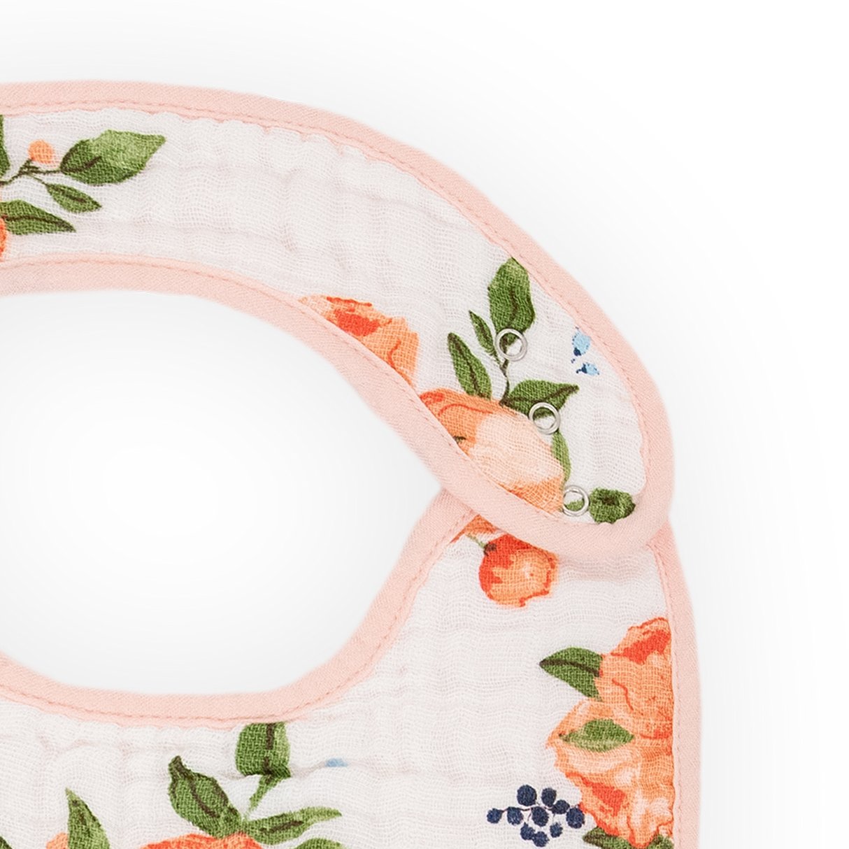 Cotton Muslin Classic Bib 3 Pack - Watercolor Roses - HoneyBug