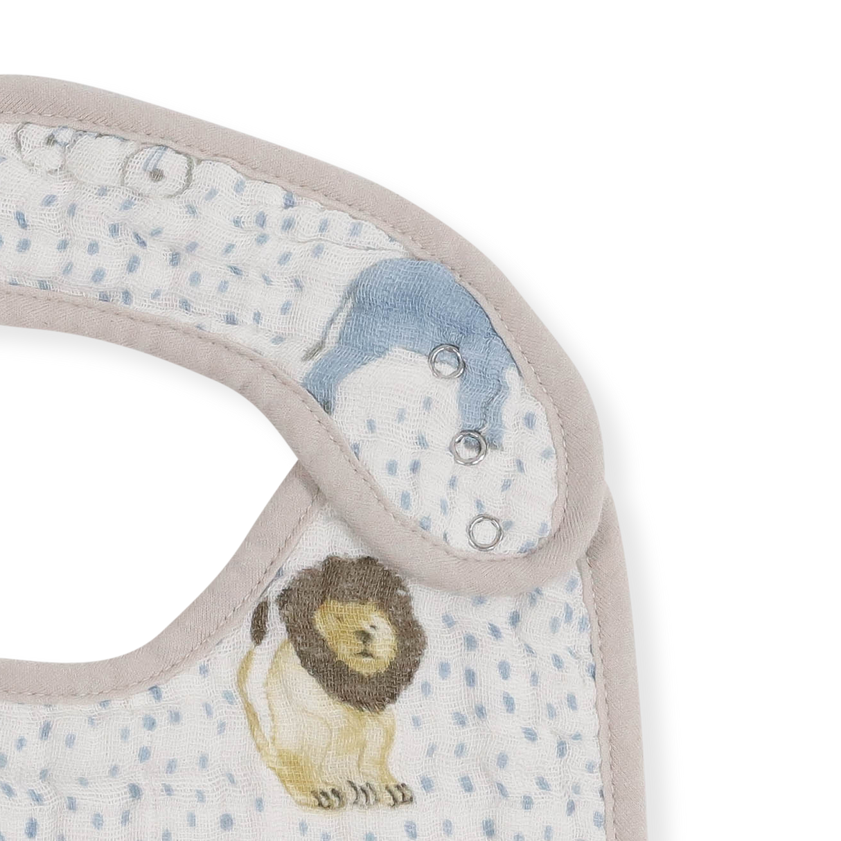 Cotton Muslin Classic Bib 3 Pack - Party Animals - HoneyBug