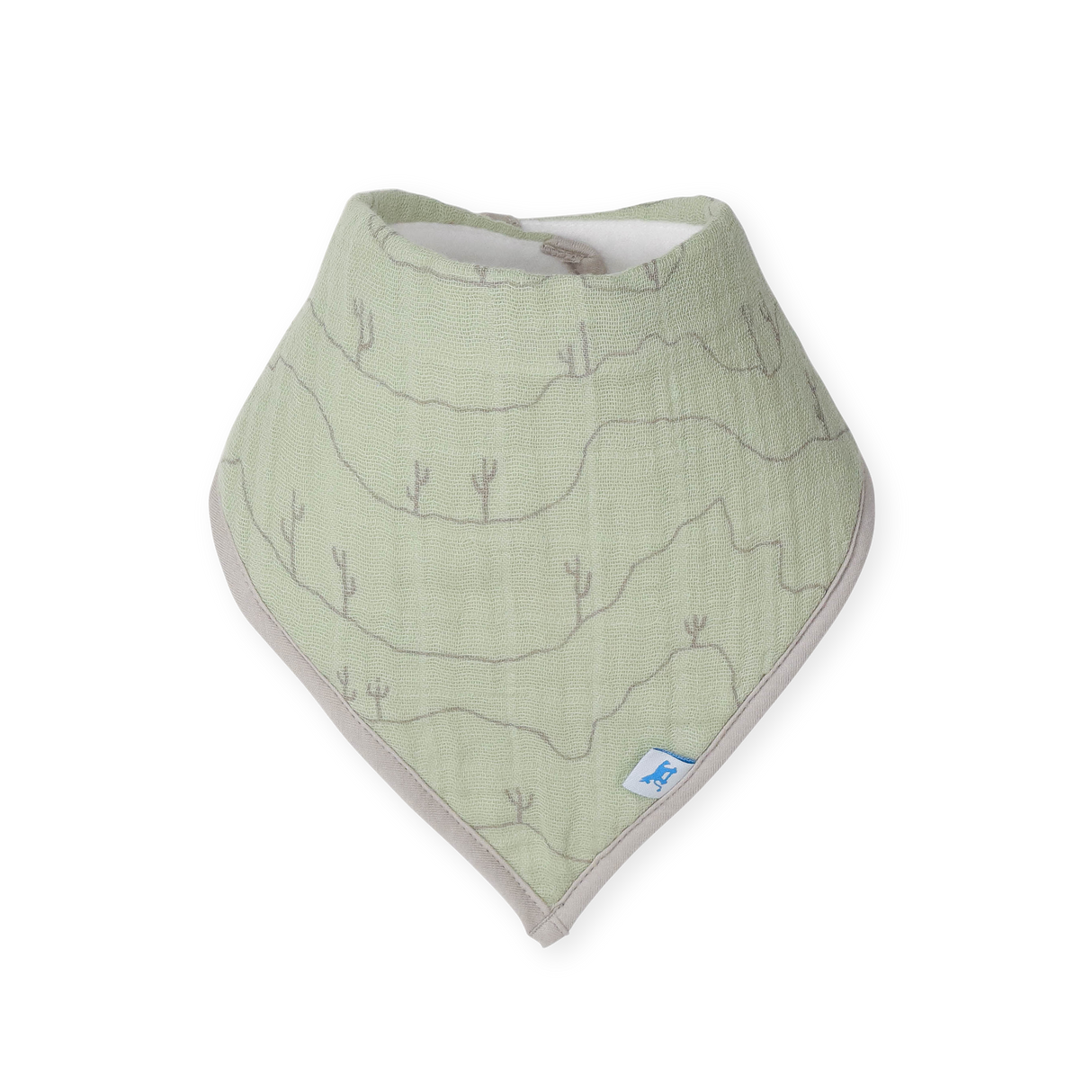 Cotton Muslin + Fleece Bandana Bib 4 Pack - Adobe Checker - HoneyBug