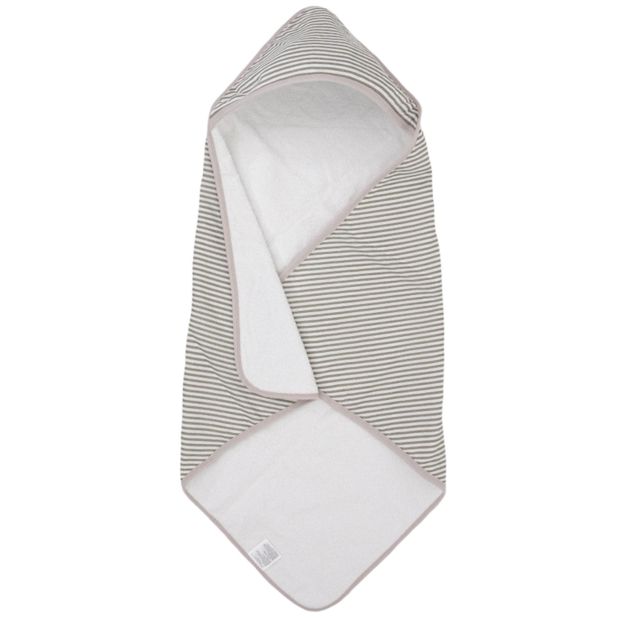 Infant Hooded Towel - Grey Stripe - HoneyBug