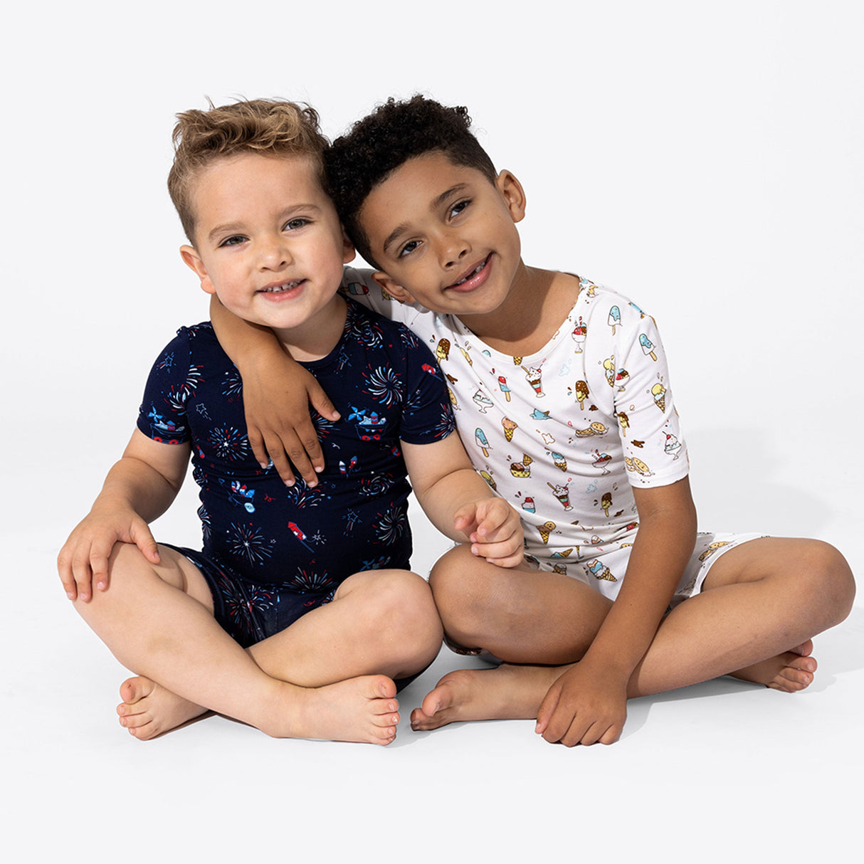 Ice Cream Bamboo Kids Pajama Short Set - HoneyBug