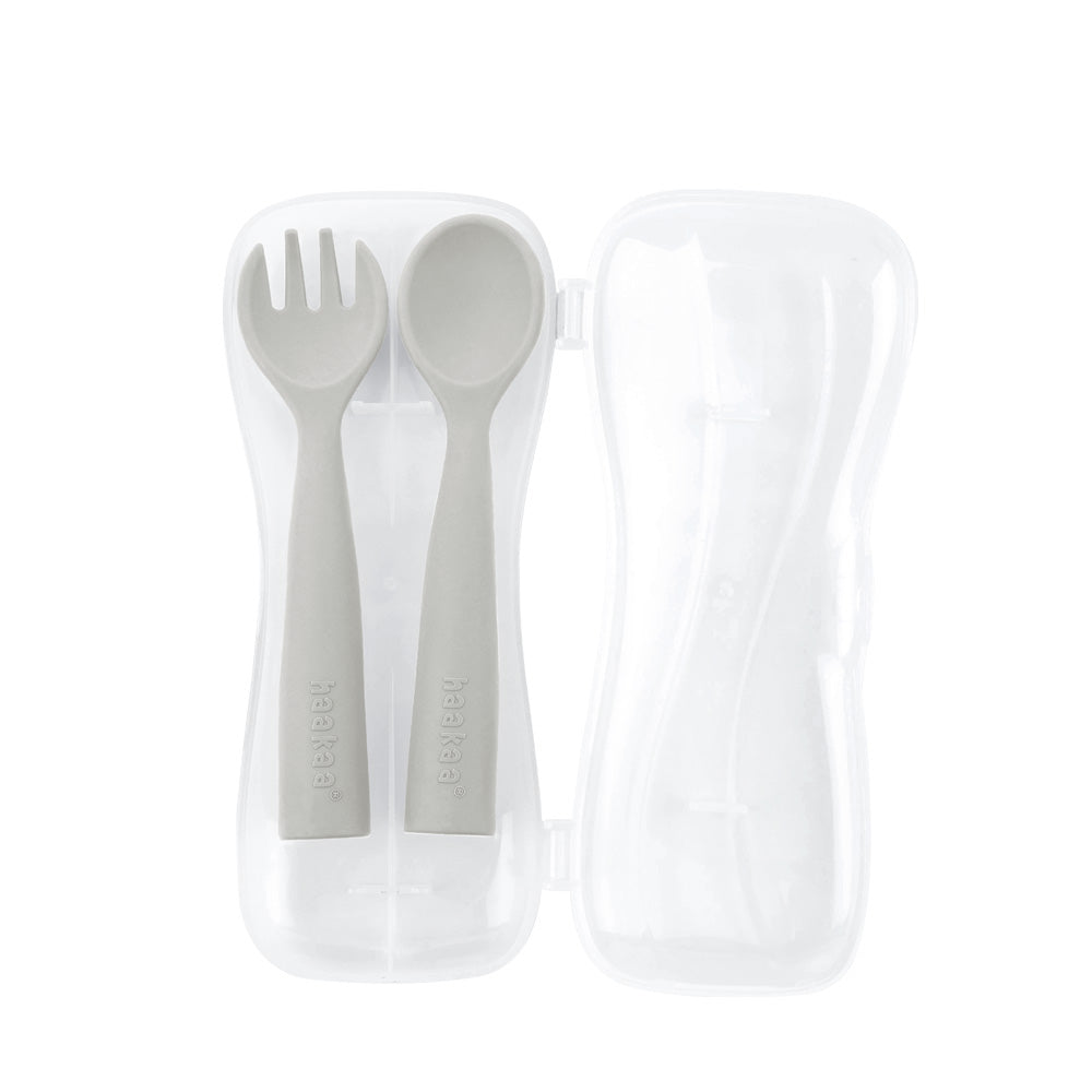 Haakaa Bendy Silicone Cutlery Set - HoneyBug