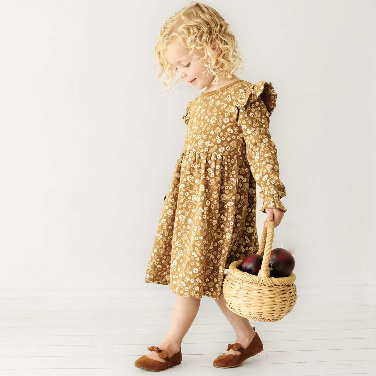 Organic Ruffle Dress - Wildflower - HoneyBug