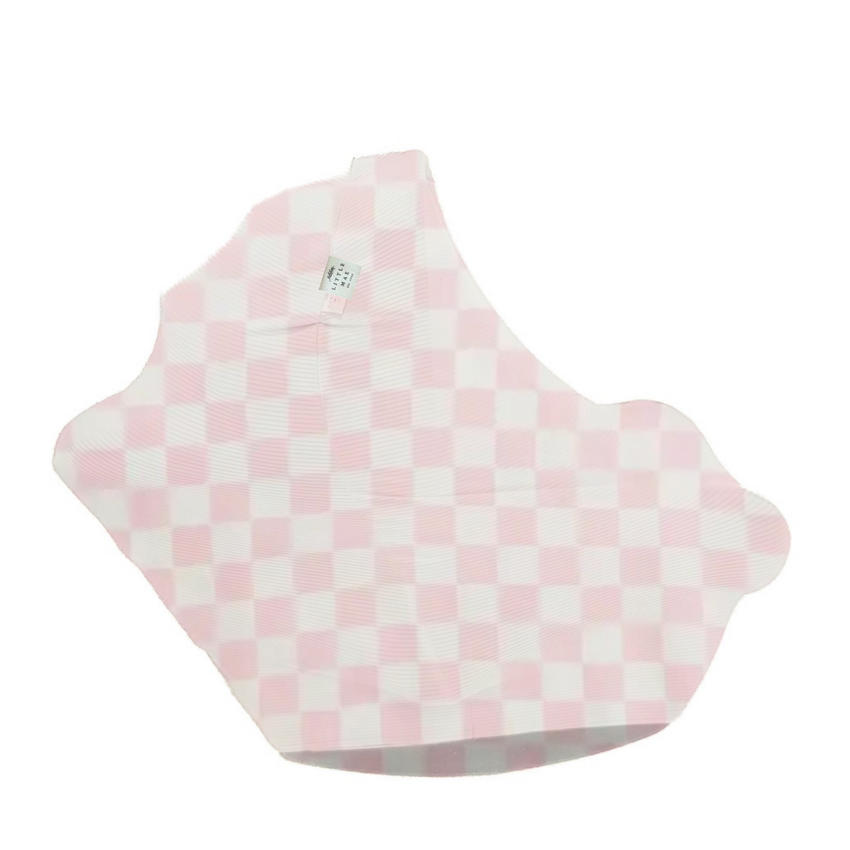 Sugar Pink & White Checkered Carseat Cover