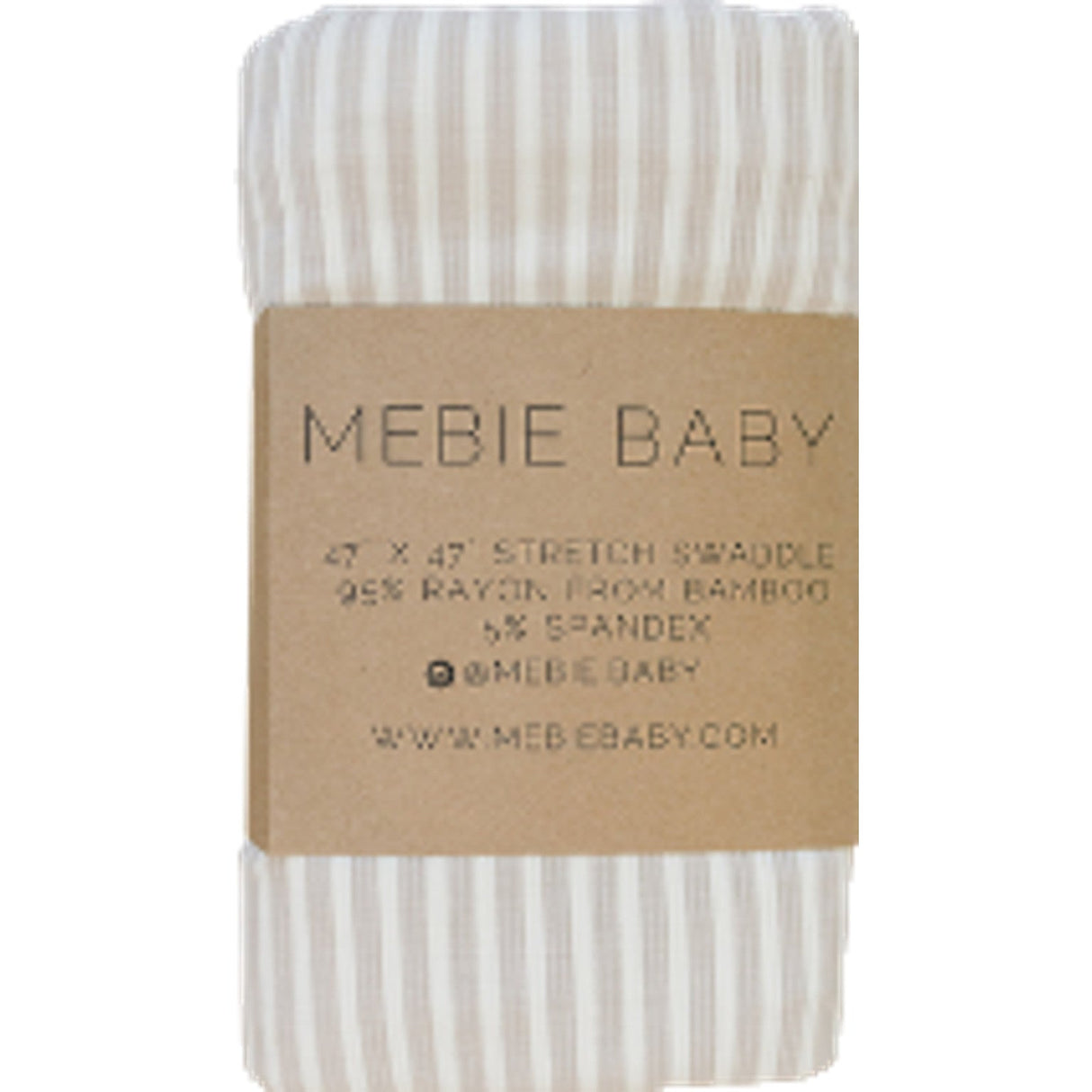 Taupe Stripe Ribbed Bamboo Stretch Swaddle - HoneyBug
