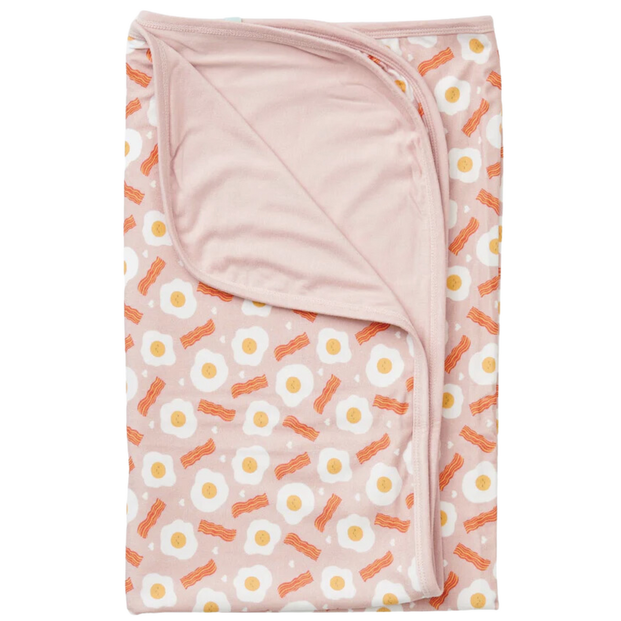 Stretchy Oversized Blanket - Bacon & Eggs Pink - HoneyBug