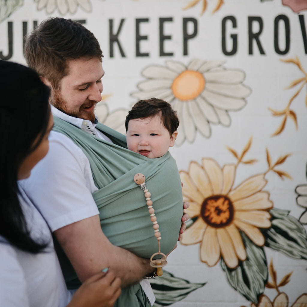 Silicone Pacifier Clip | Luna - Faux Wood - HoneyBug