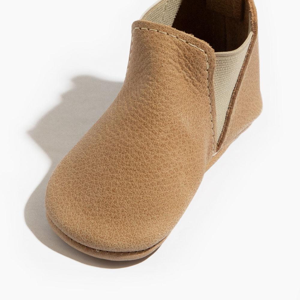 Weathered Brown Chelsea Boot Baby Shoe - HoneyBug