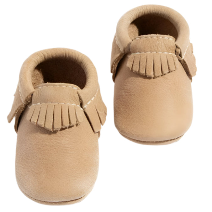 Weathered Brown Moccasin Baby Shoe - HoneyBug
