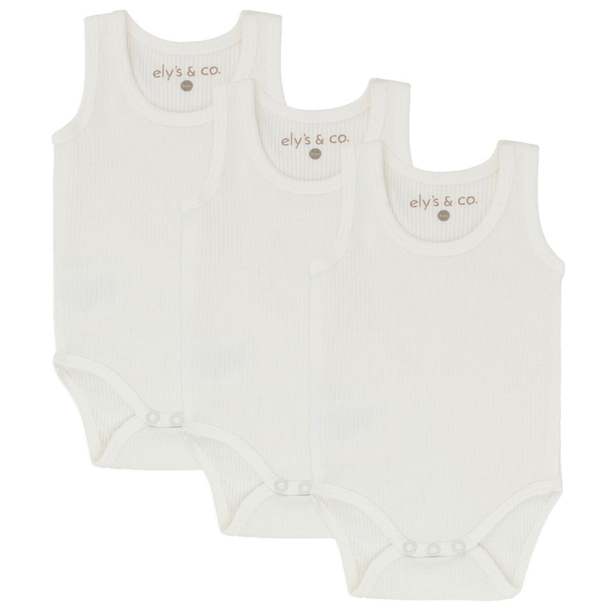 3 Pack Ribbed Undershirts - HoneyBug