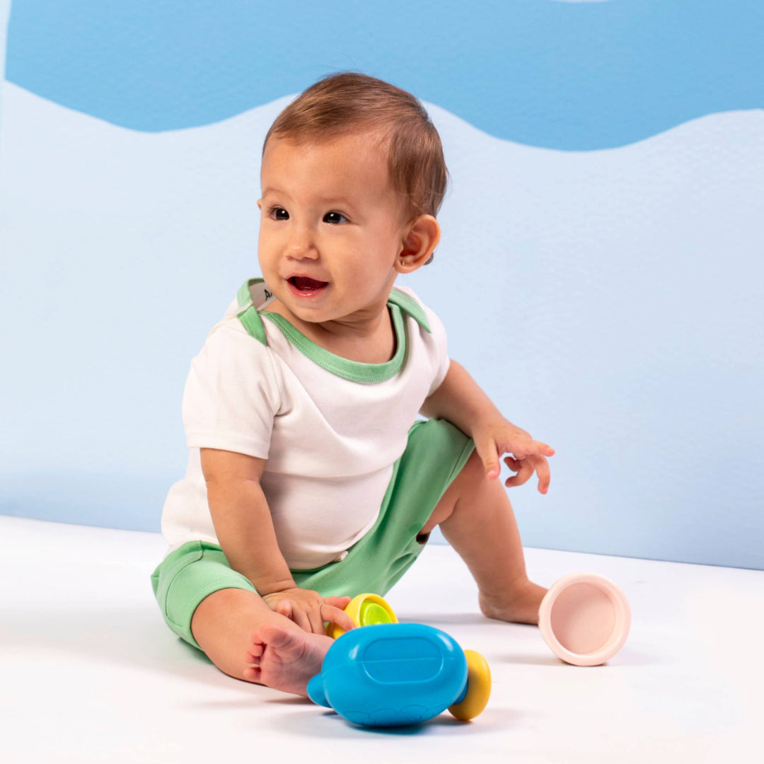 100% Peruvian Pima Cotton Shorts in Grass Green - HoneyBug