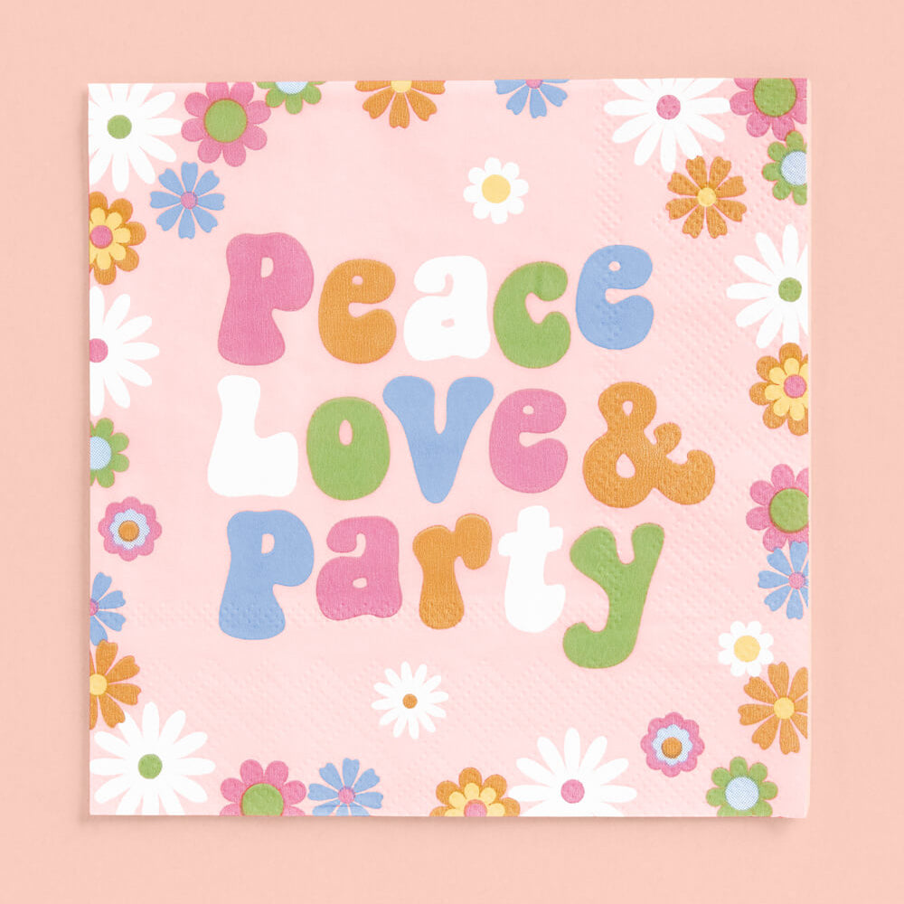 Groovy Napkins - 24 Printed Napkins