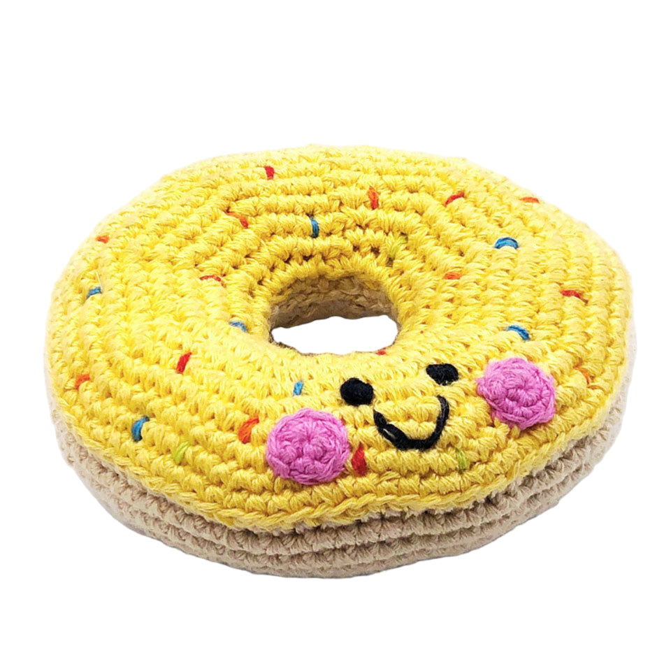 Pretend Play Food Rattle - Plush Donut - HoneyBug