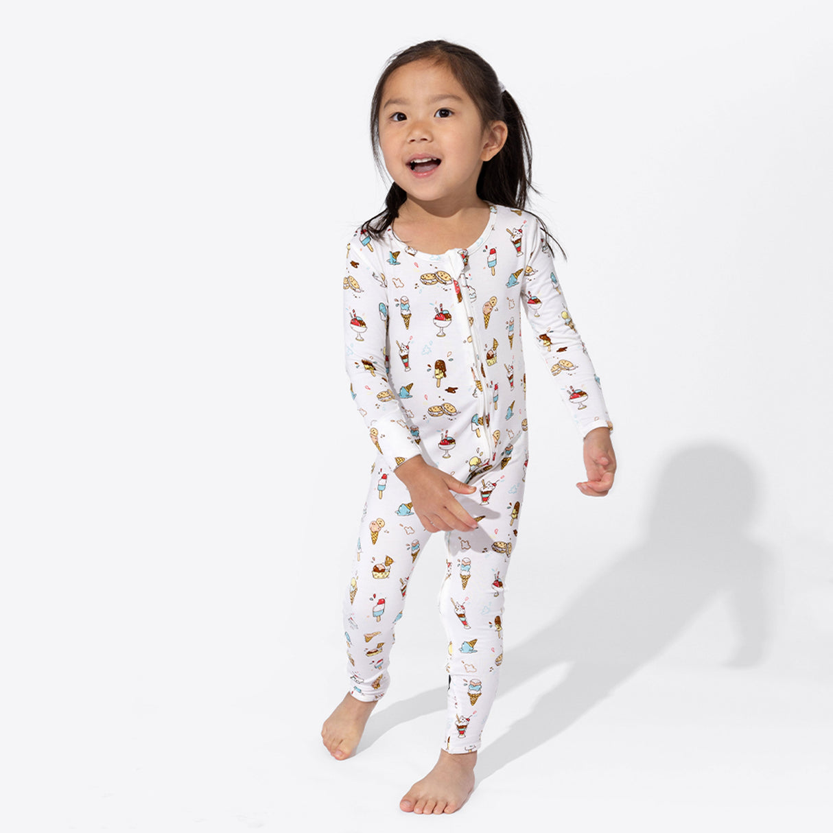 Ice Cream Bamboo Convertible Footie - HoneyBug